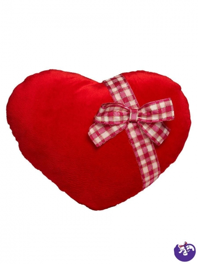 Мягкая игрушка Сердце праздничное красное 31 см