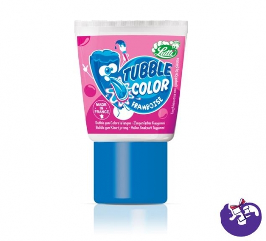 Жевательная резинка в тюбике Lutti Tubble Gum Color 35г 1/36 (колор, малина)