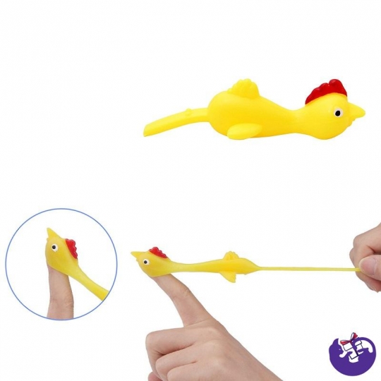 Резиновая игрушка - рогатка  Летающая Курица GF001