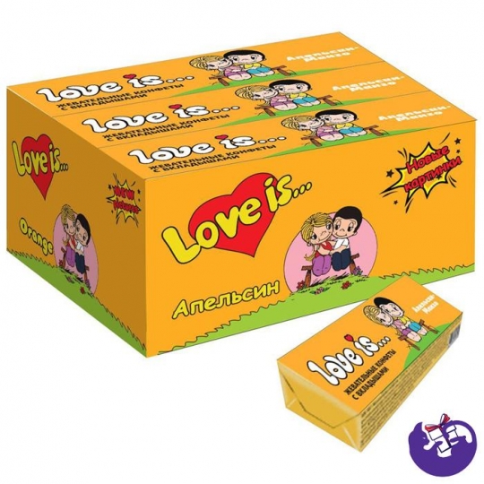 LOVE IS жевательная конфеты со вкусом Манго Апельсин 20гр (12)