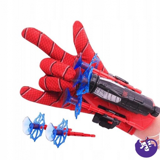 Перчатка-бластер с присосками Человек паук (присоски паутинки) (5991-6)