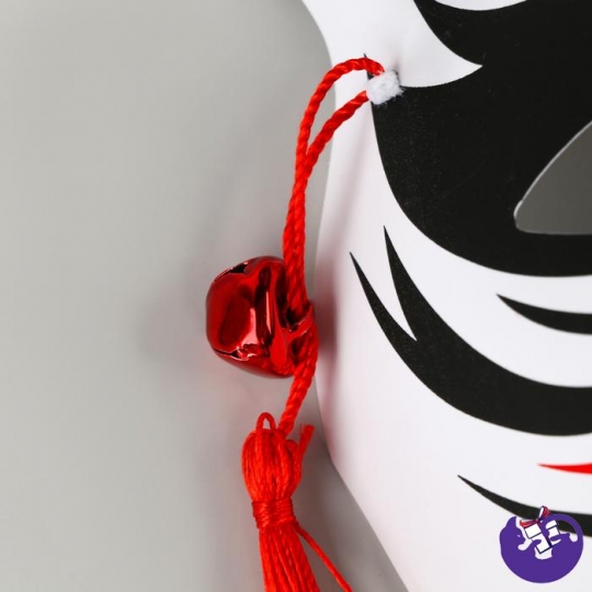 Карнавальная маска «Кицунэ», цвет чёрно-красный  9900756